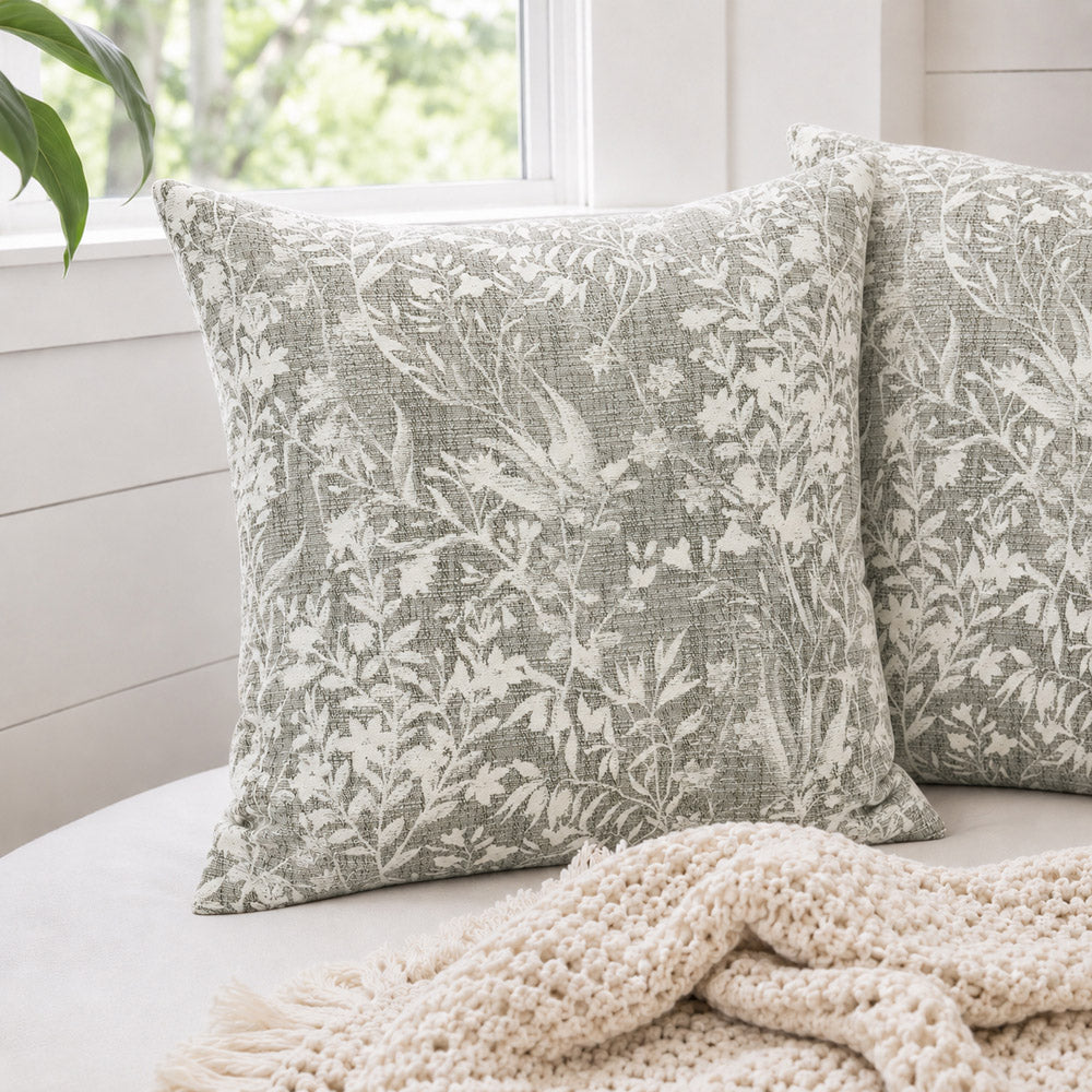 Sylva Blattmuster Jacquard Kissenbezüge