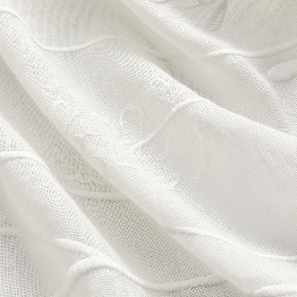 Chole - Embriodered Floral Sheer For a Cottage House