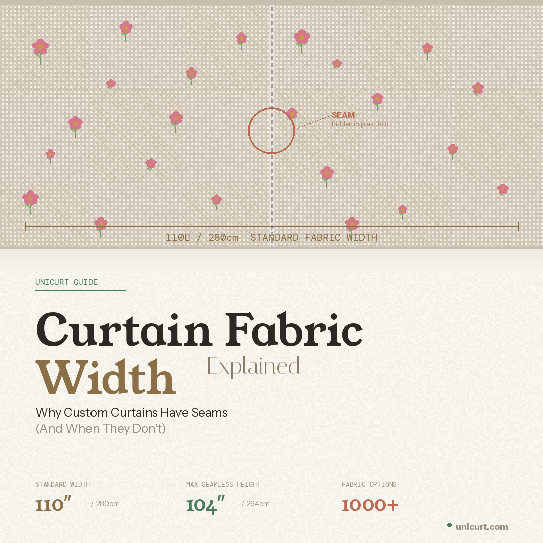 Curtain Fabric Width Explained: Why Custom Curtains Have Seams (And When They Don't)