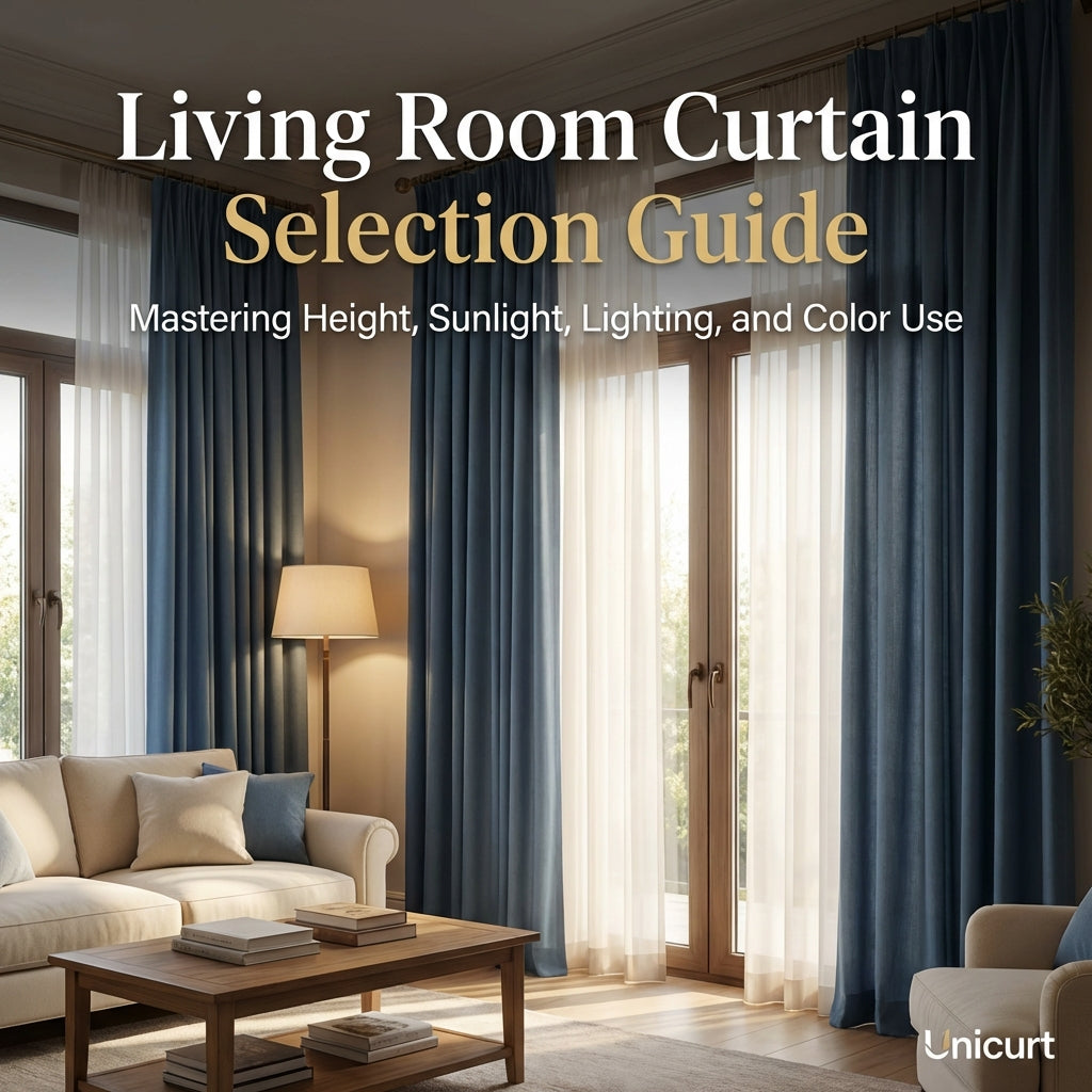 Living Room Curtain Selection Guide: Mastering Height, Sunlight, Lighting, and Color Use