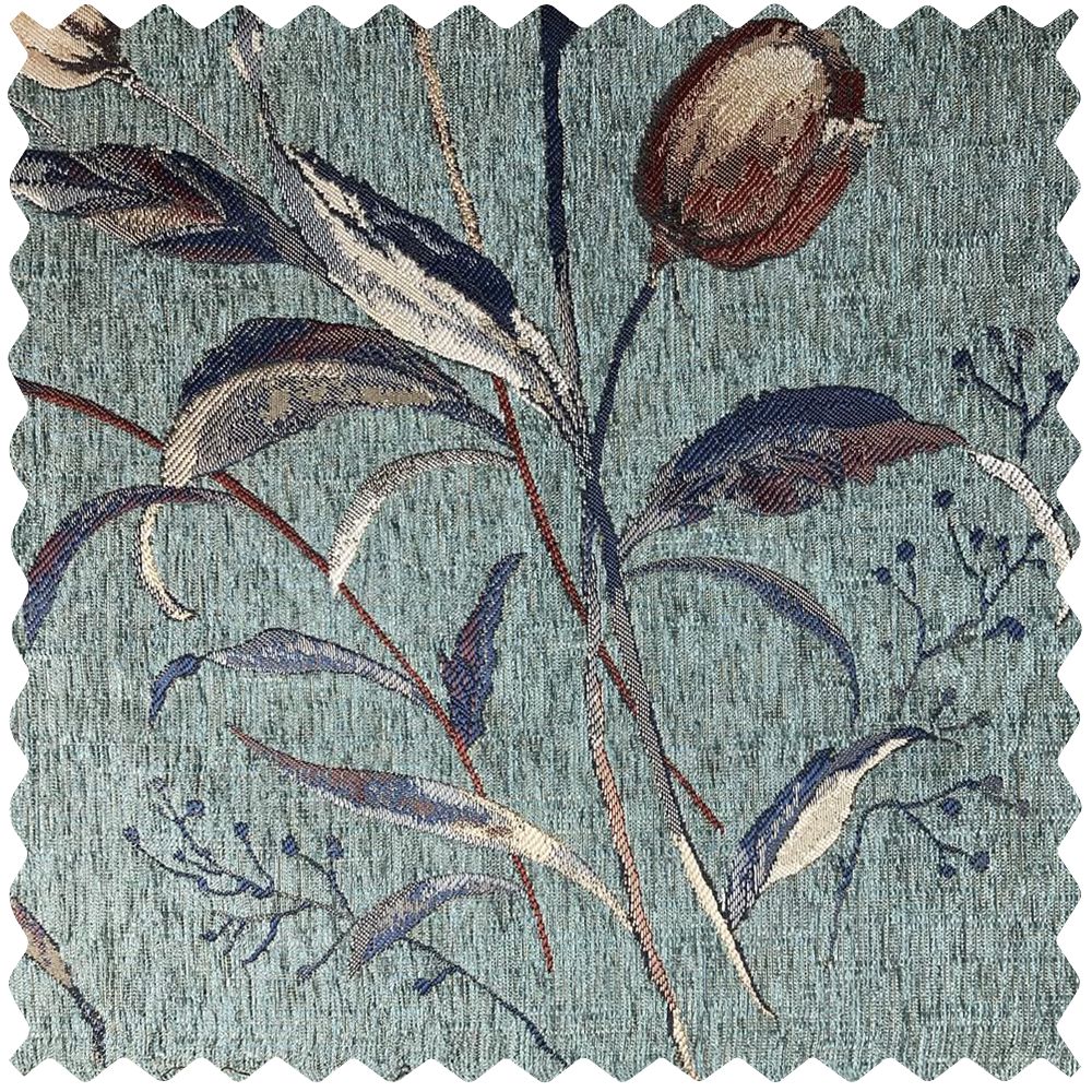 Priya Modern Vintage Floral Cotton Curtains