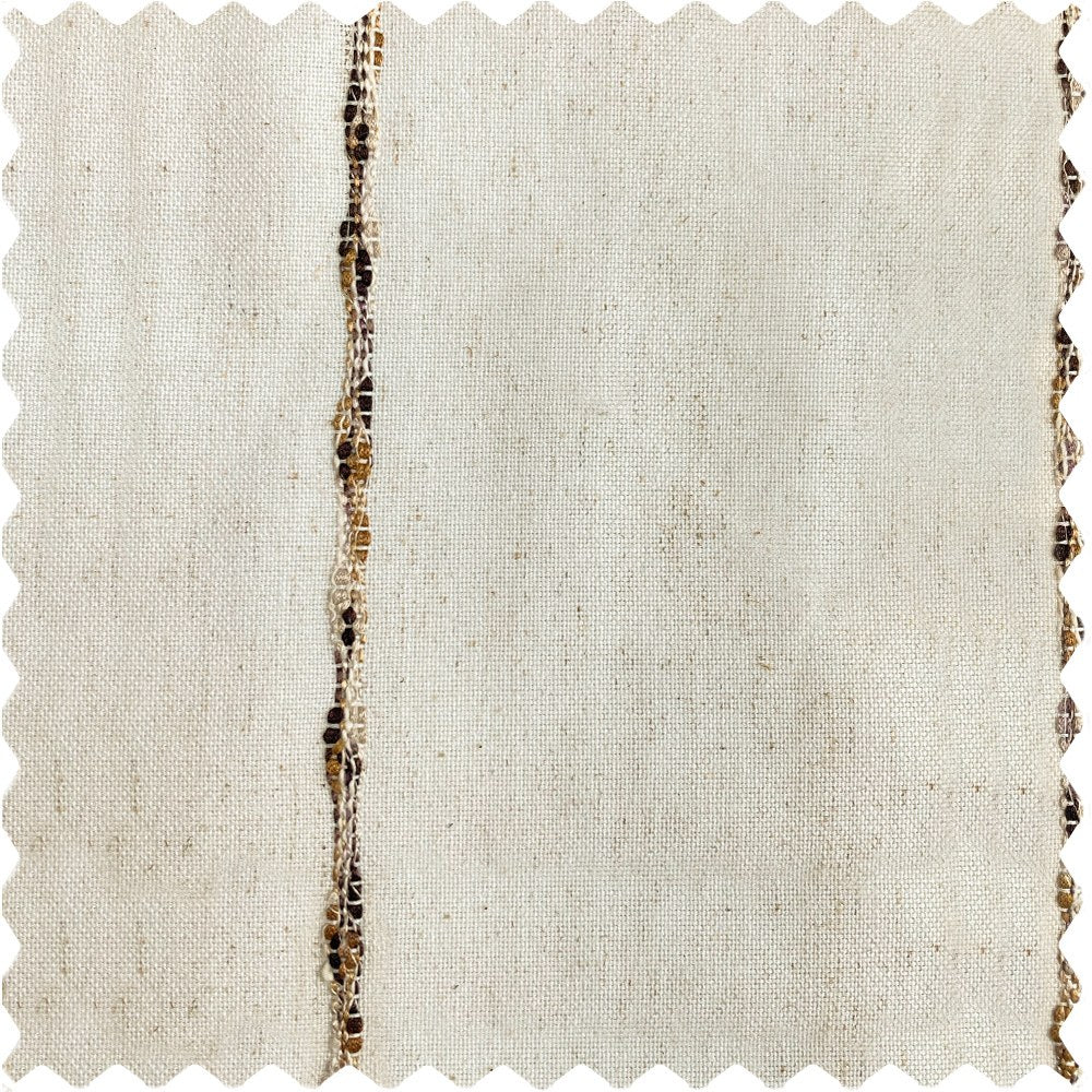 Erika Rustic Style Striped Linen Curtains