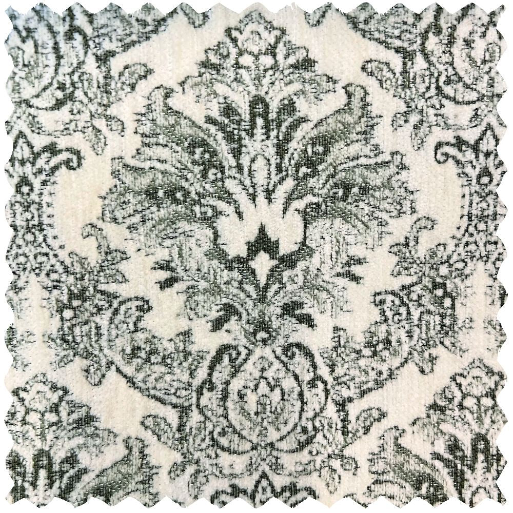 Bonnie Soft Green Velvet Damask Floral Curtains