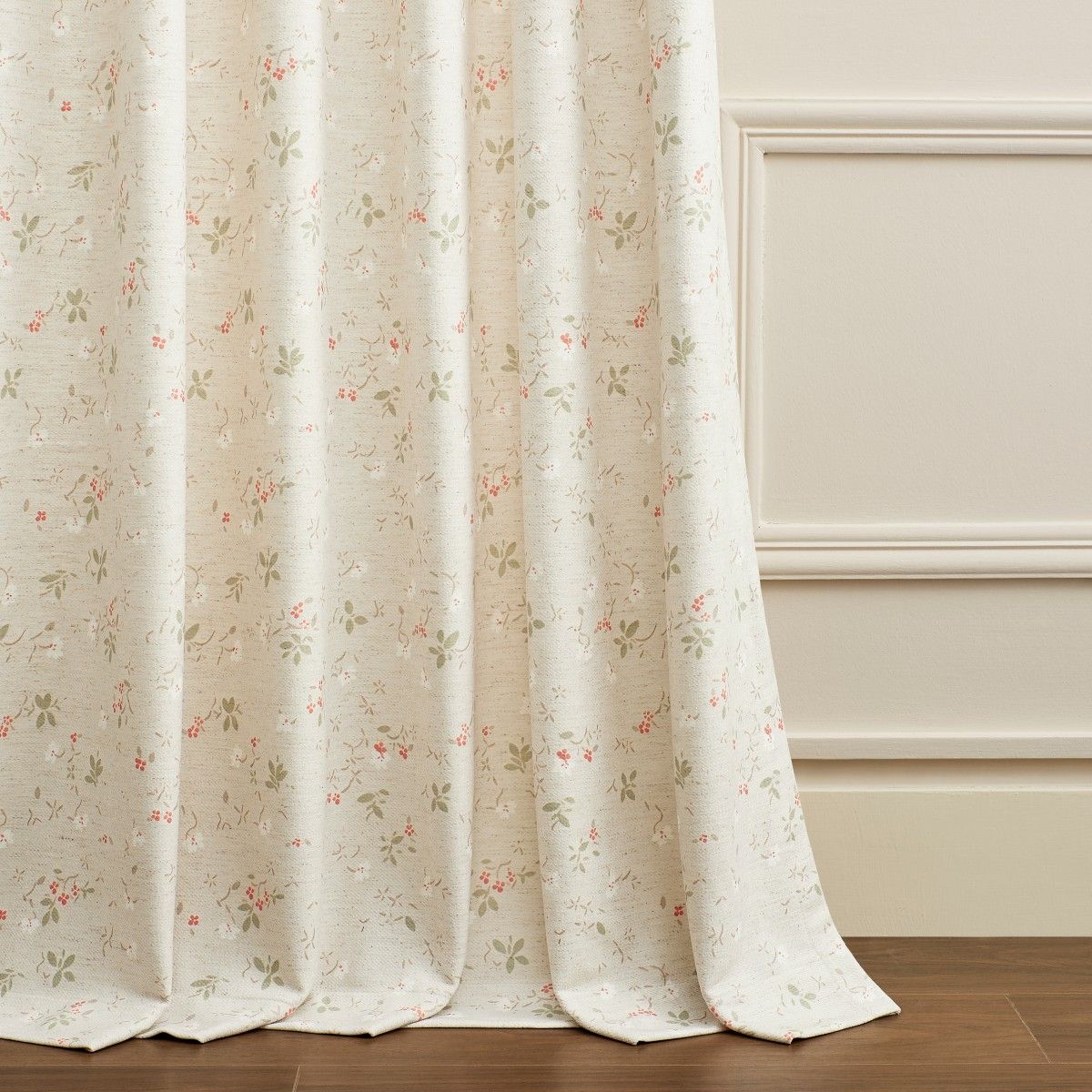 Natural Linen-Spring Floral Prints Linen Curtains-Livia (6)