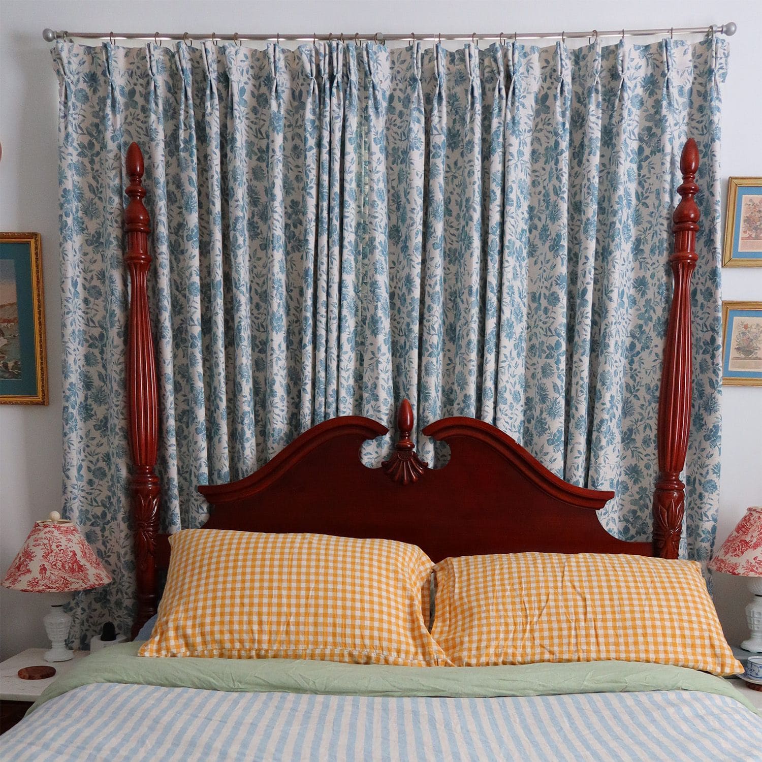 Lanka-Farmhouse Style Floral Linen Curtains (3)