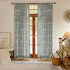 Navy Blue Farmhouse Style Floral Linen Curtains Lanka new-1