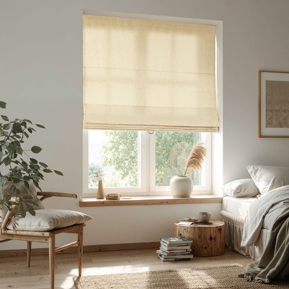 Cecilia Pure Linen Roman Shade