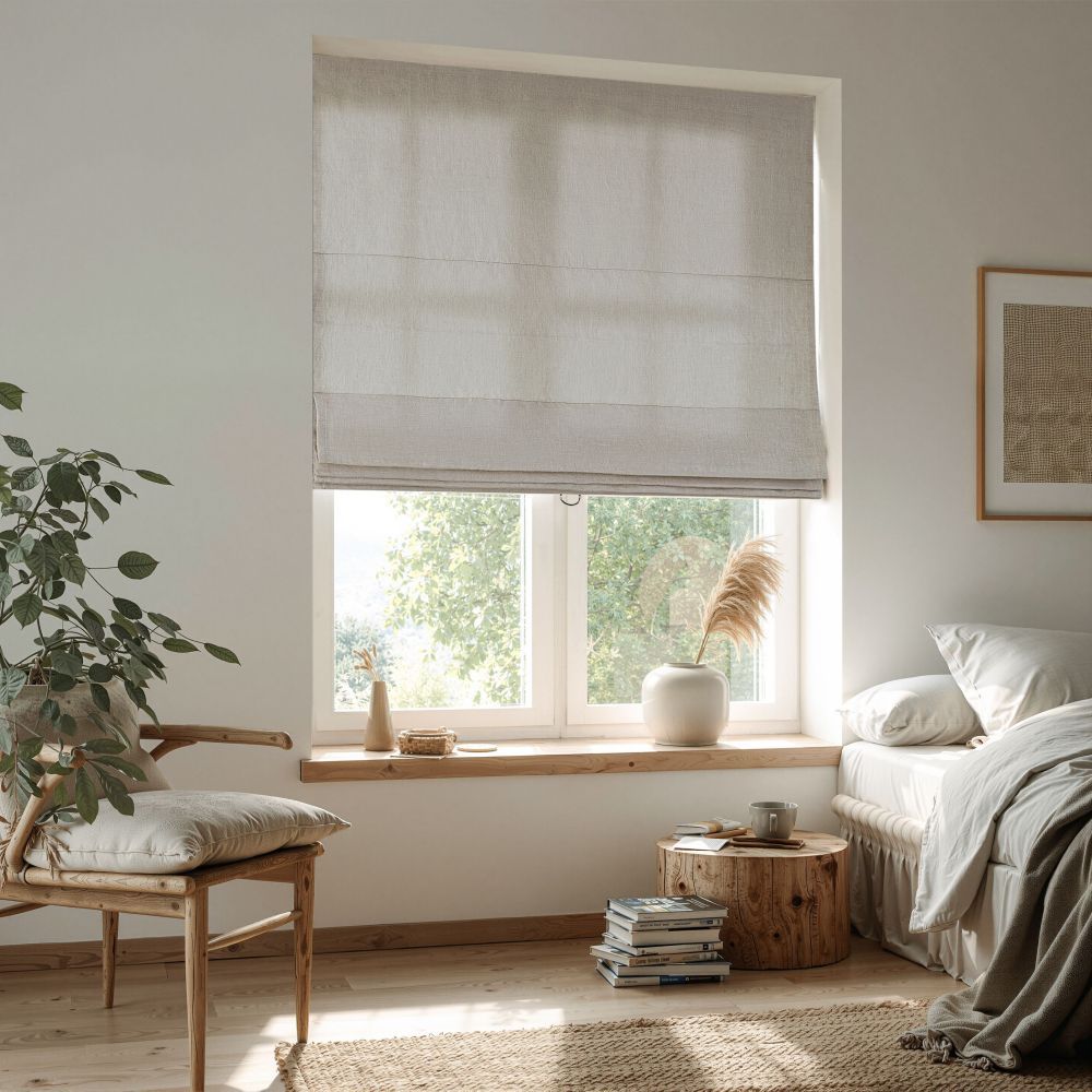 Cecilia Pure Linen Roman Shade