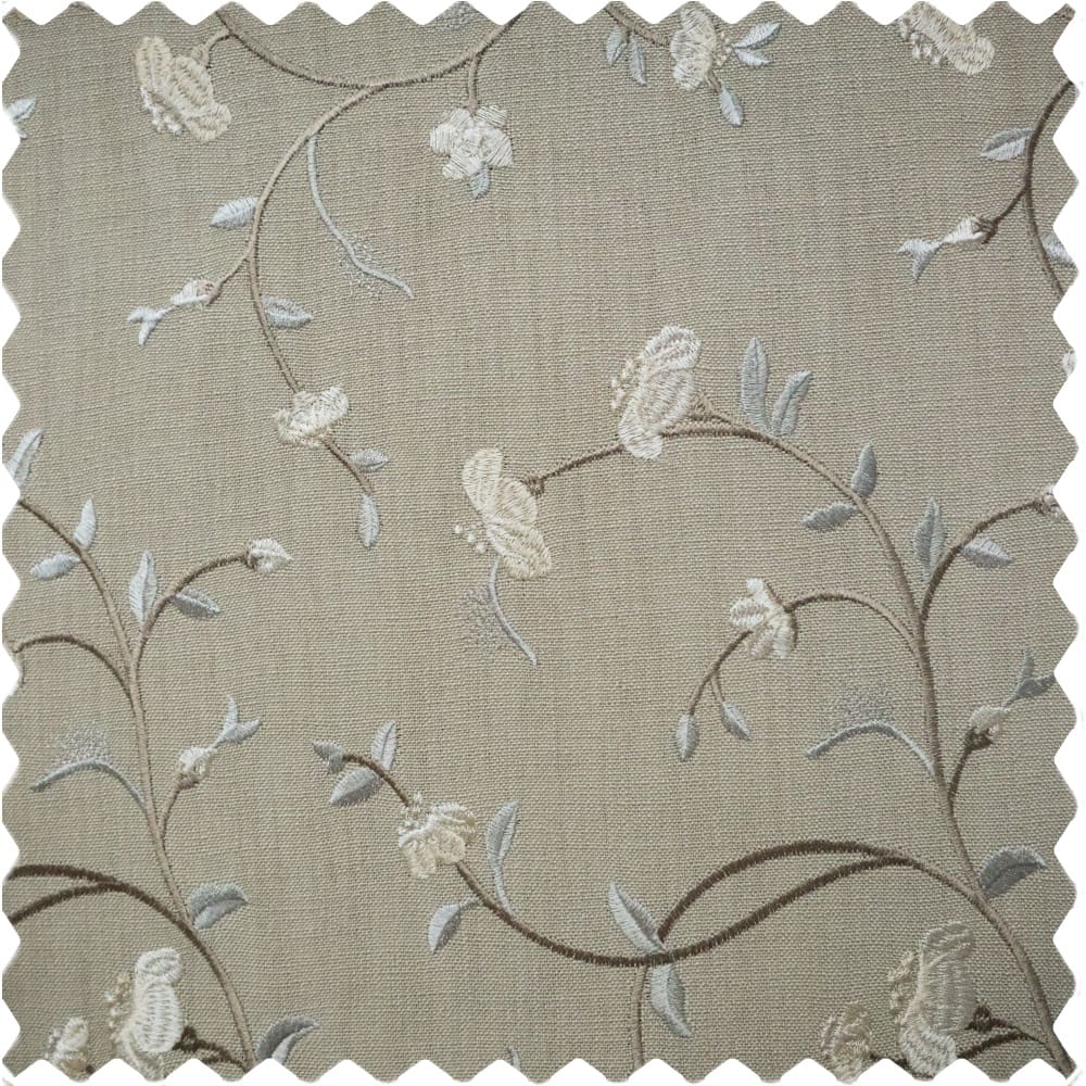Bloom Embroidery Floral Cafe Curtains