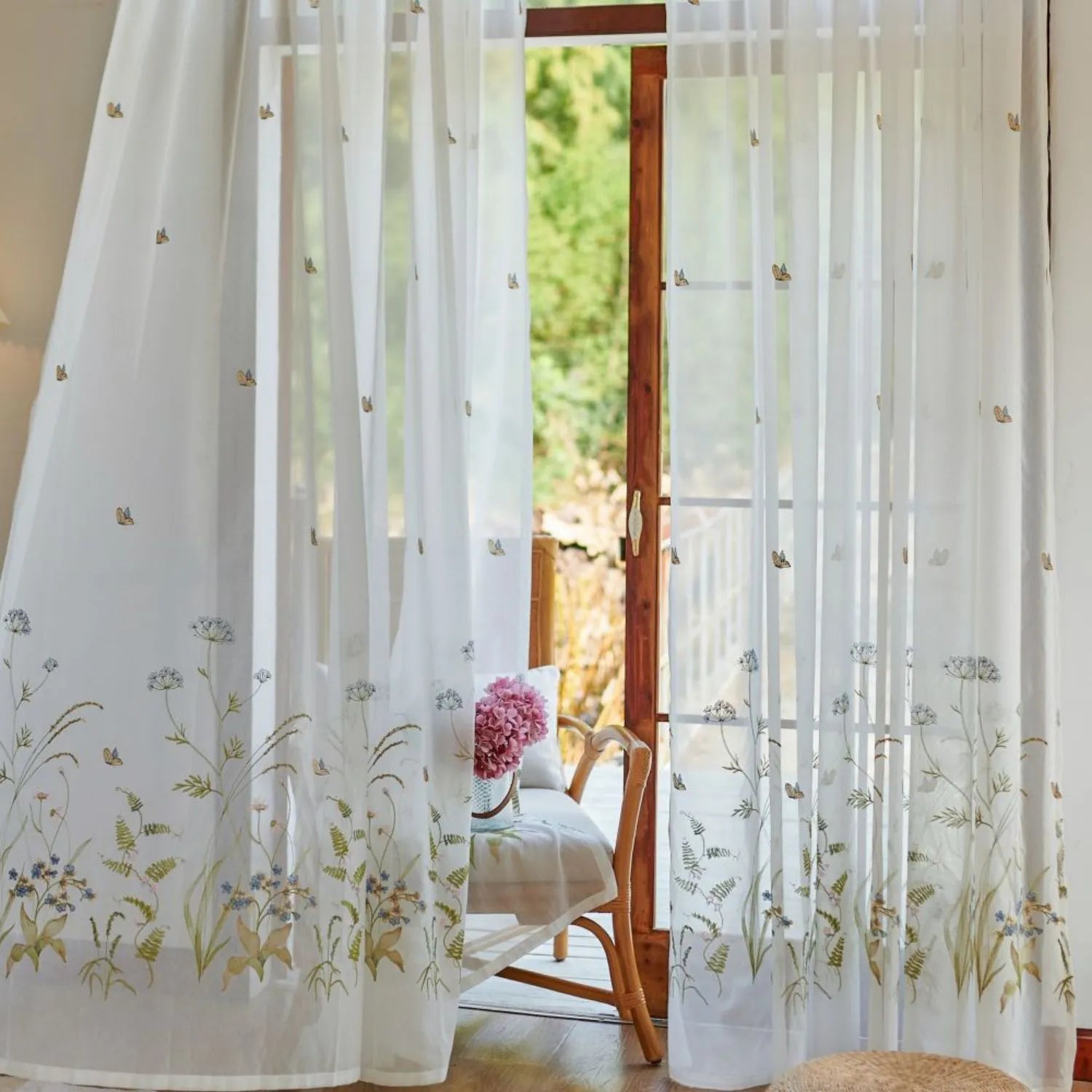 floral embroidered sheer curtains sunny-7