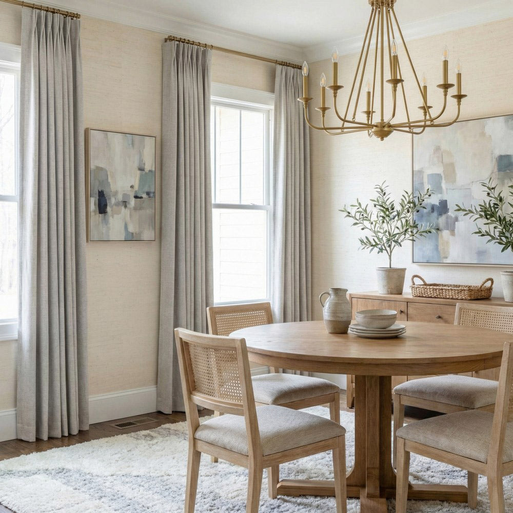 Aiden 100% Blackout Linen Textued Curtains