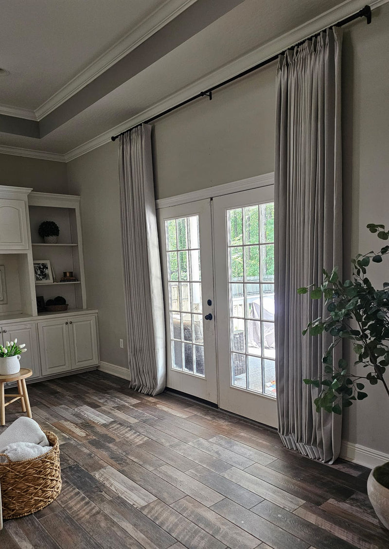 Aiden - Neat Pinch Pleats Elevate the French Doors