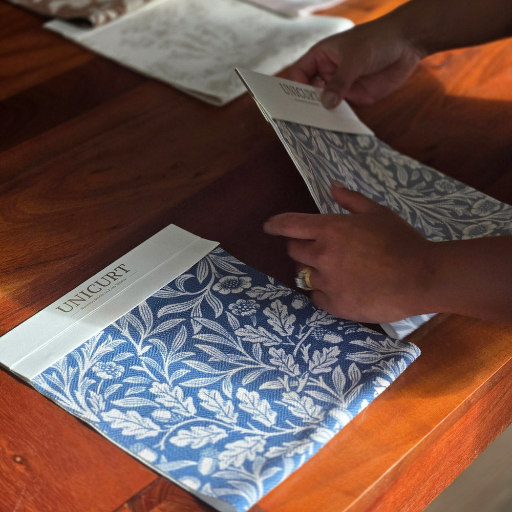 Aino Botanical Custom Roman Shade