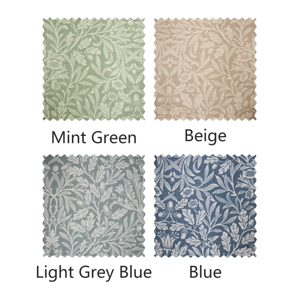 Aino Pastoral Style Floral Leaf Curtains
