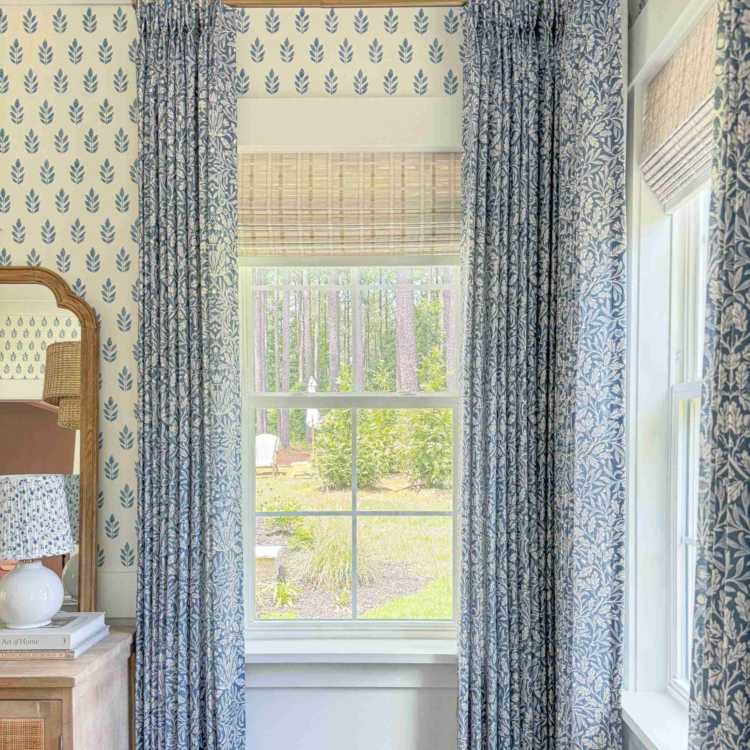 Aino Pastoral Style Floral Leaf Curtains