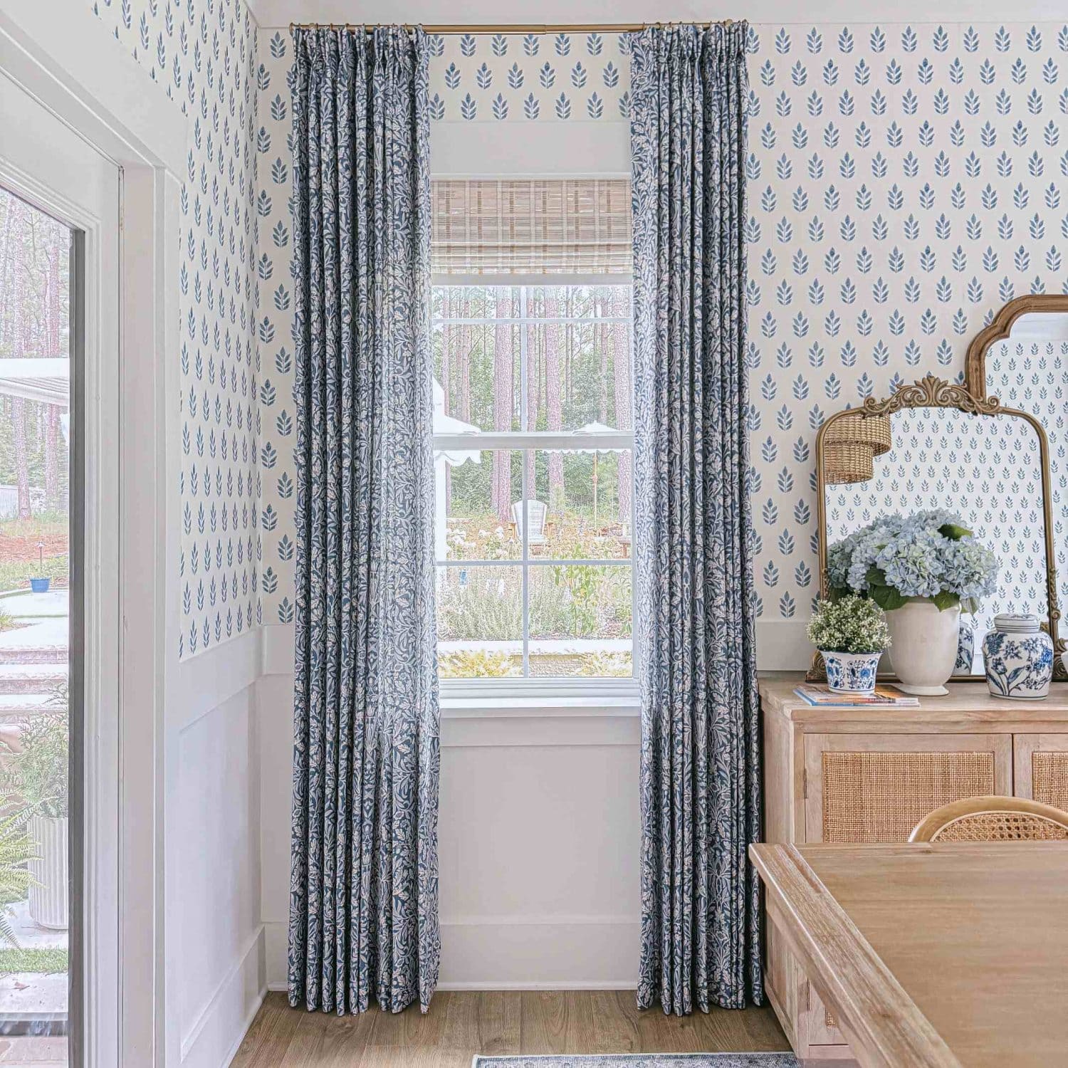 Aino Pastoral Style Floral Leaf Curtains