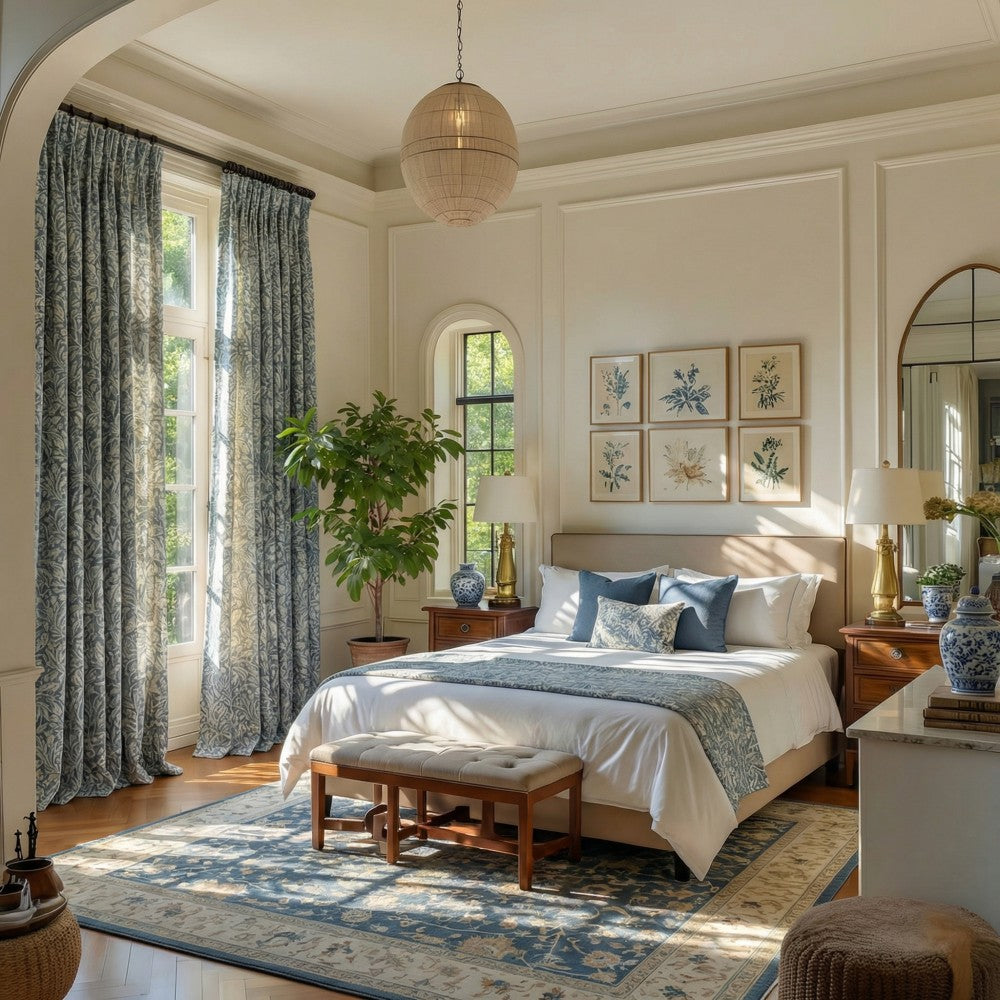 Aino Pastoral Style Floral Leaf Curtains