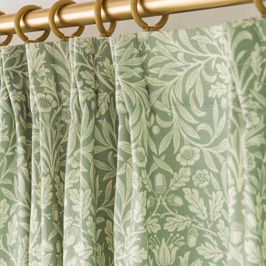 Aino Pastoral Style Floral Leaf Curtains