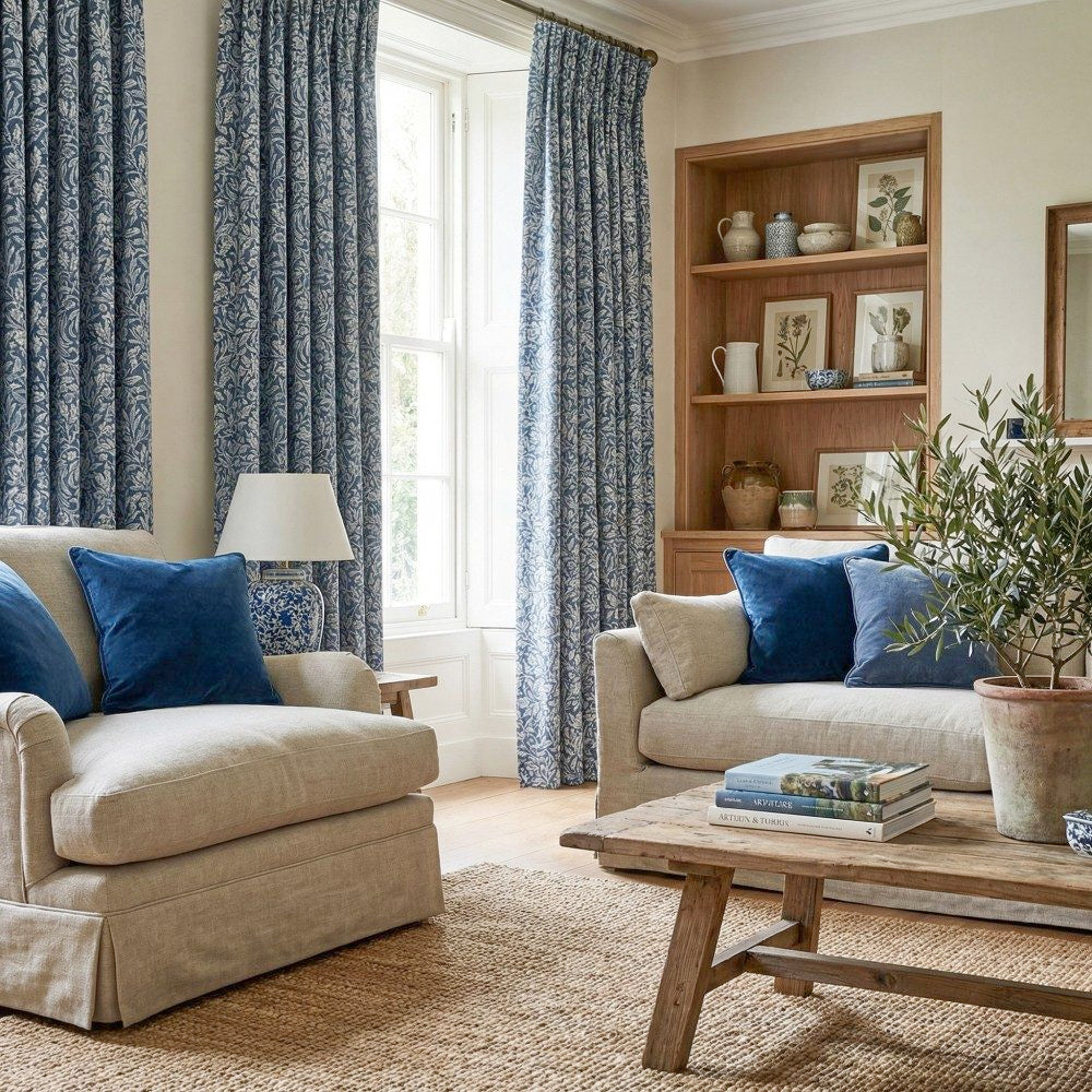 Aino Pastoral Style Floral Leaf Curtains