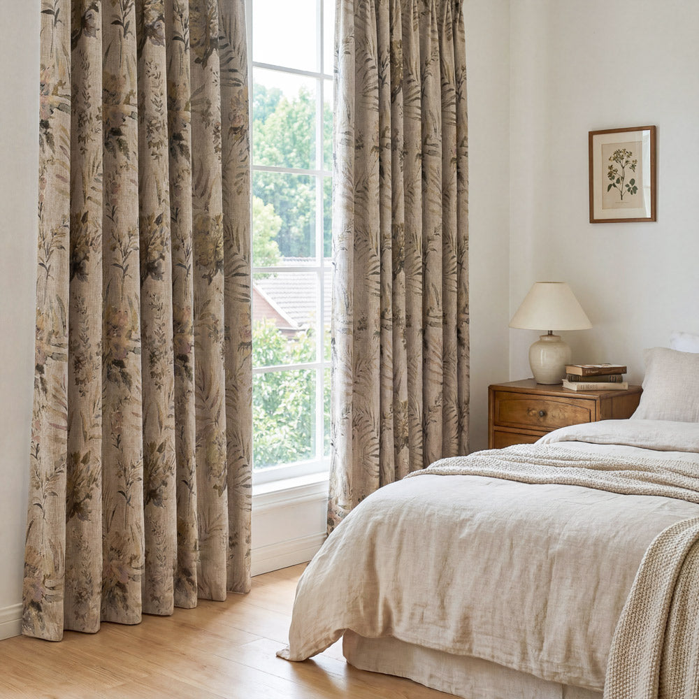 Ainsley Cottage Style Botanical Cotton Curtains