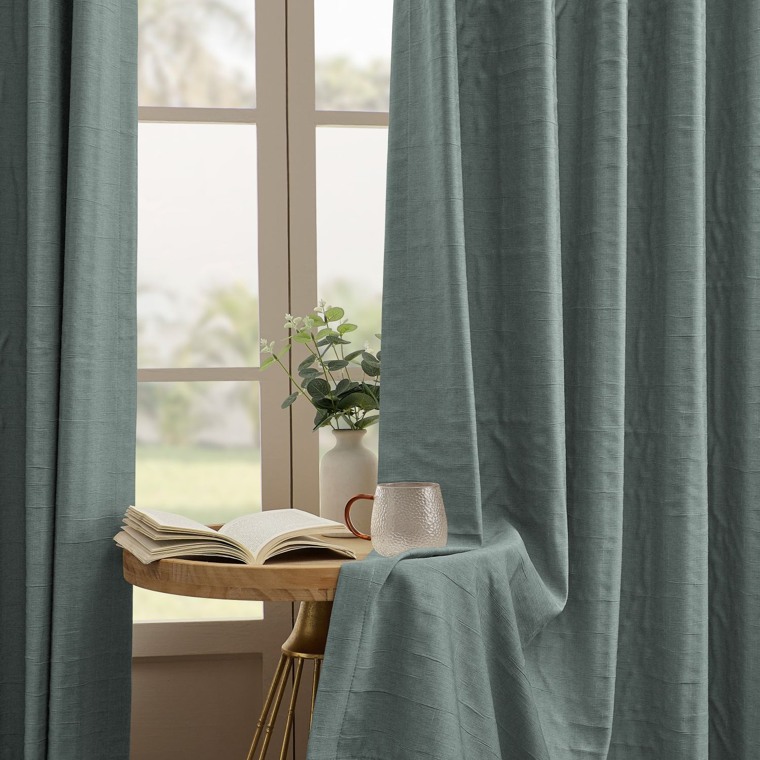 Alessi Wrinkle Design Blackout Cotton Curtains