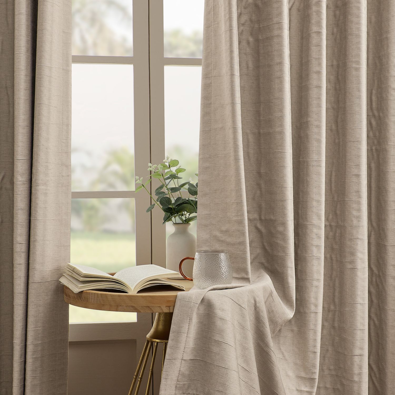 Alessi Wrinkle Design Blackout Cotton Curtains