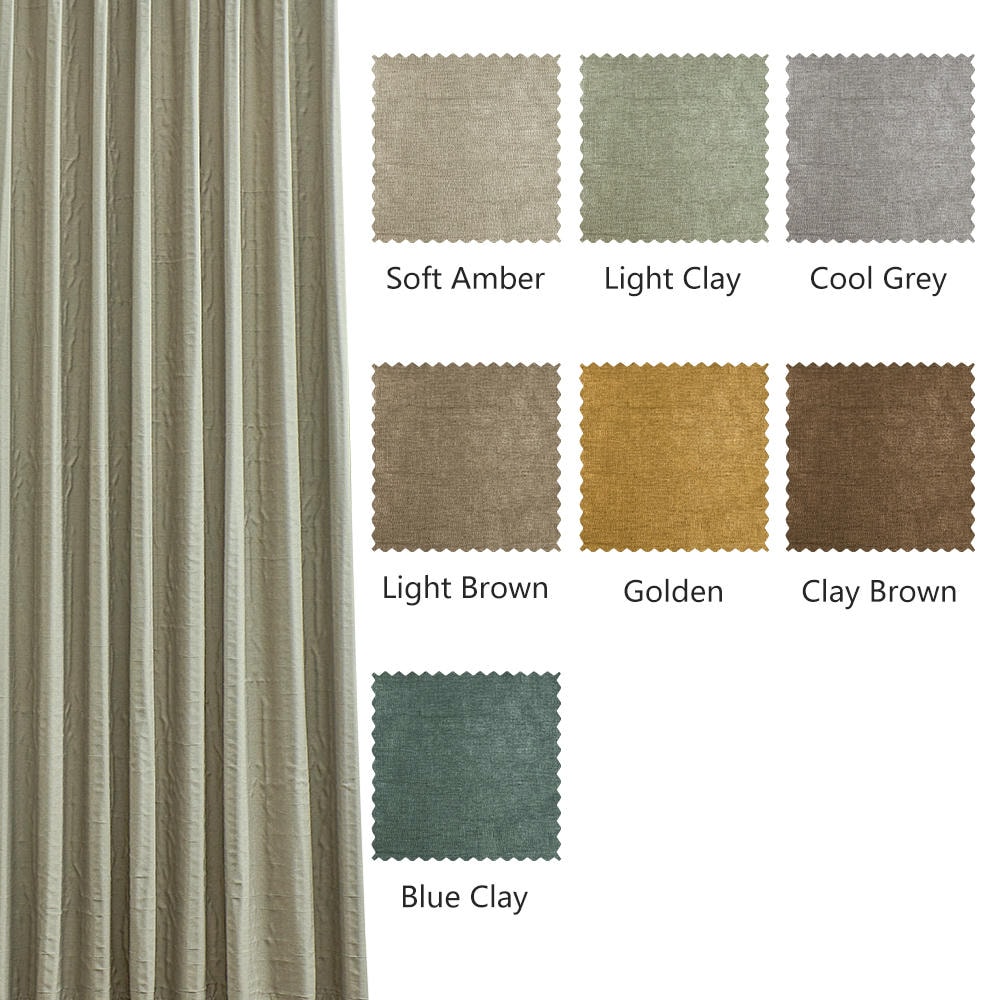 Alessi Wrinkle Design Blackout Cotton Curtains