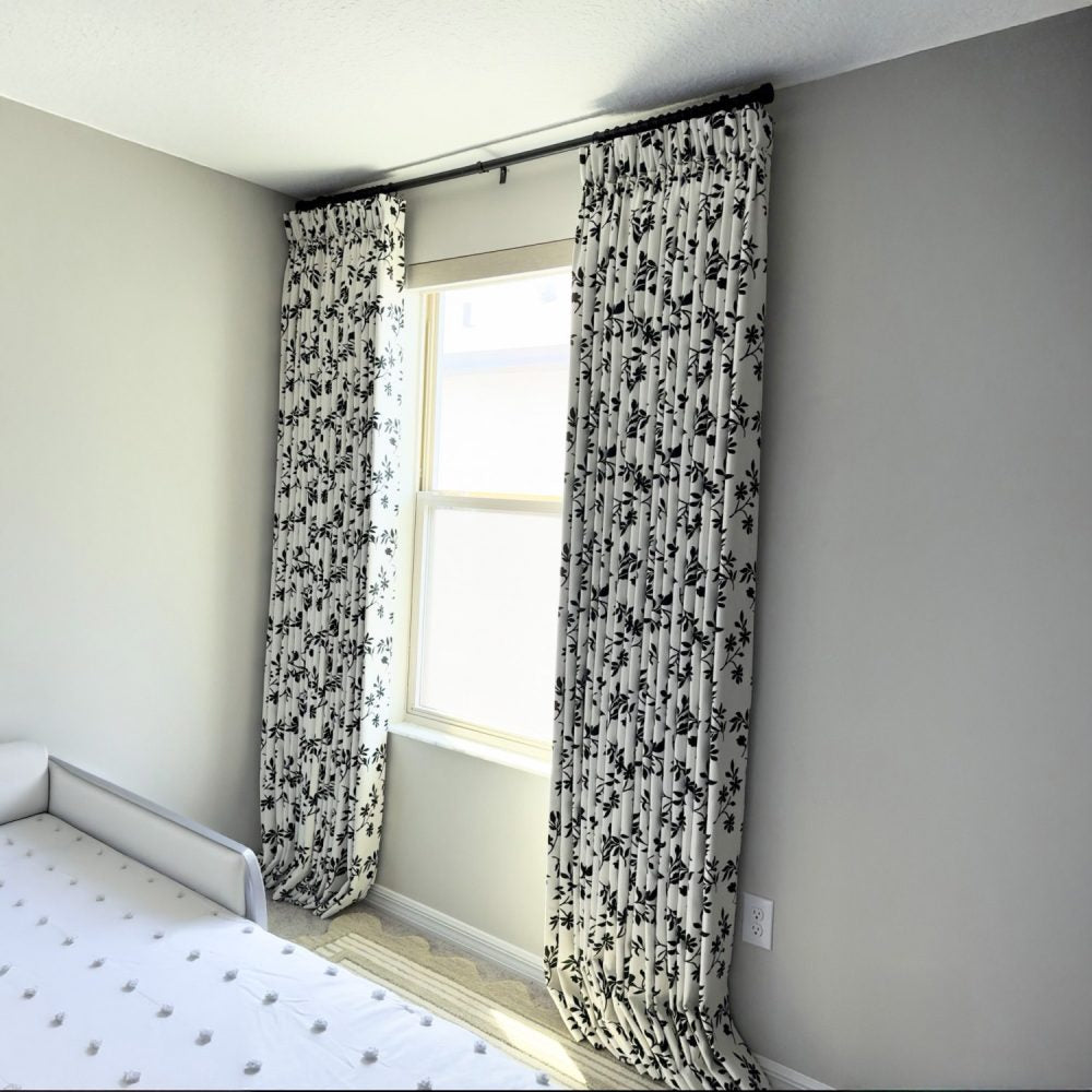 Alibi Neutral Style Subtle Leaf Patterned Curtains