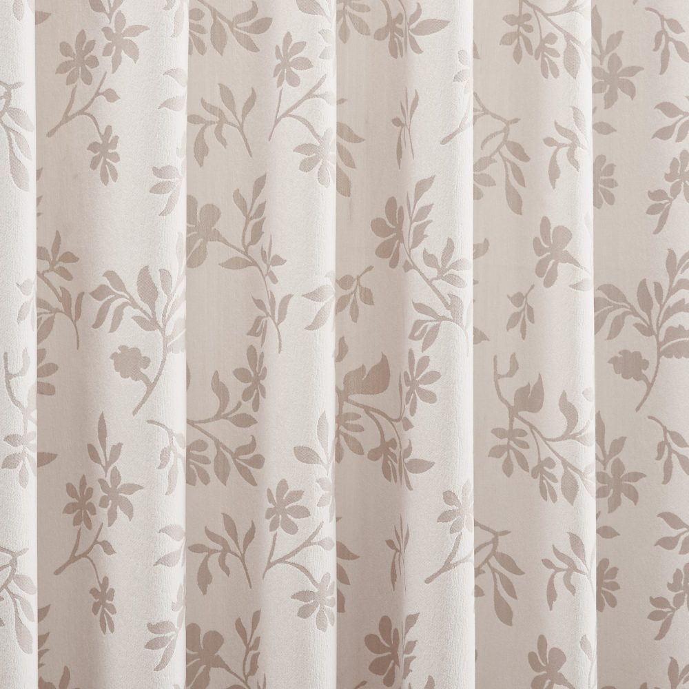Alibi Neutral Style Subtle Leaf Patterned Curtains