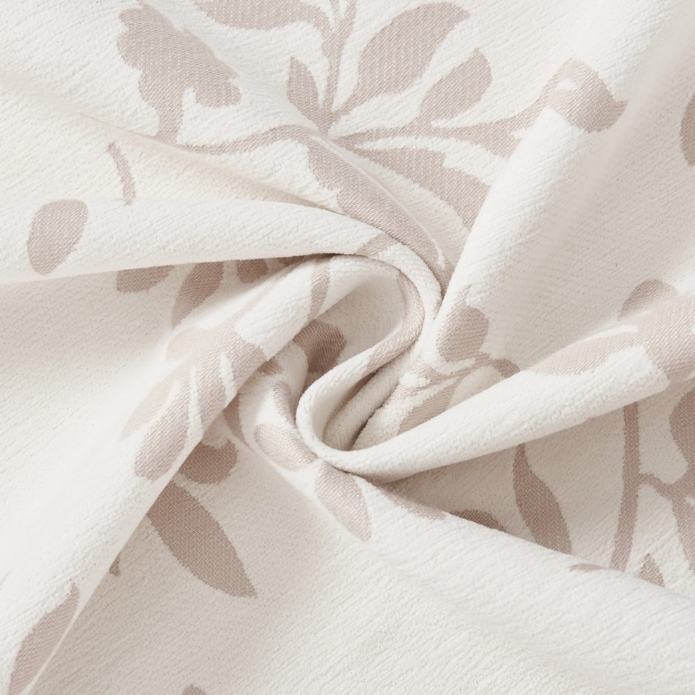 Alibi Neutral Style Subtle Leaf Patterned Curtains