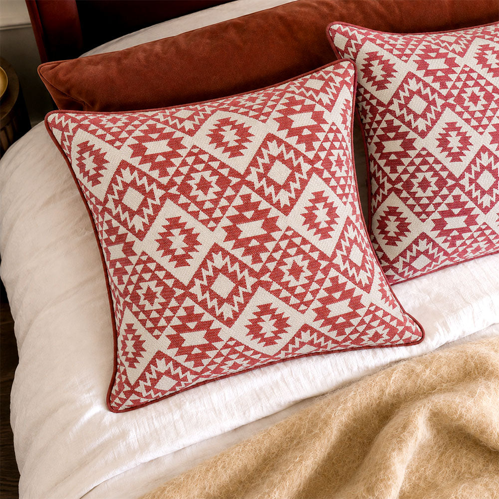 Housse de coussin tissée géométrique Alpine Holiday