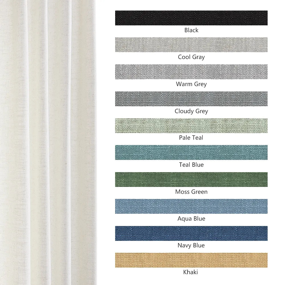 Arabella Linen Blend Cafe Curtains