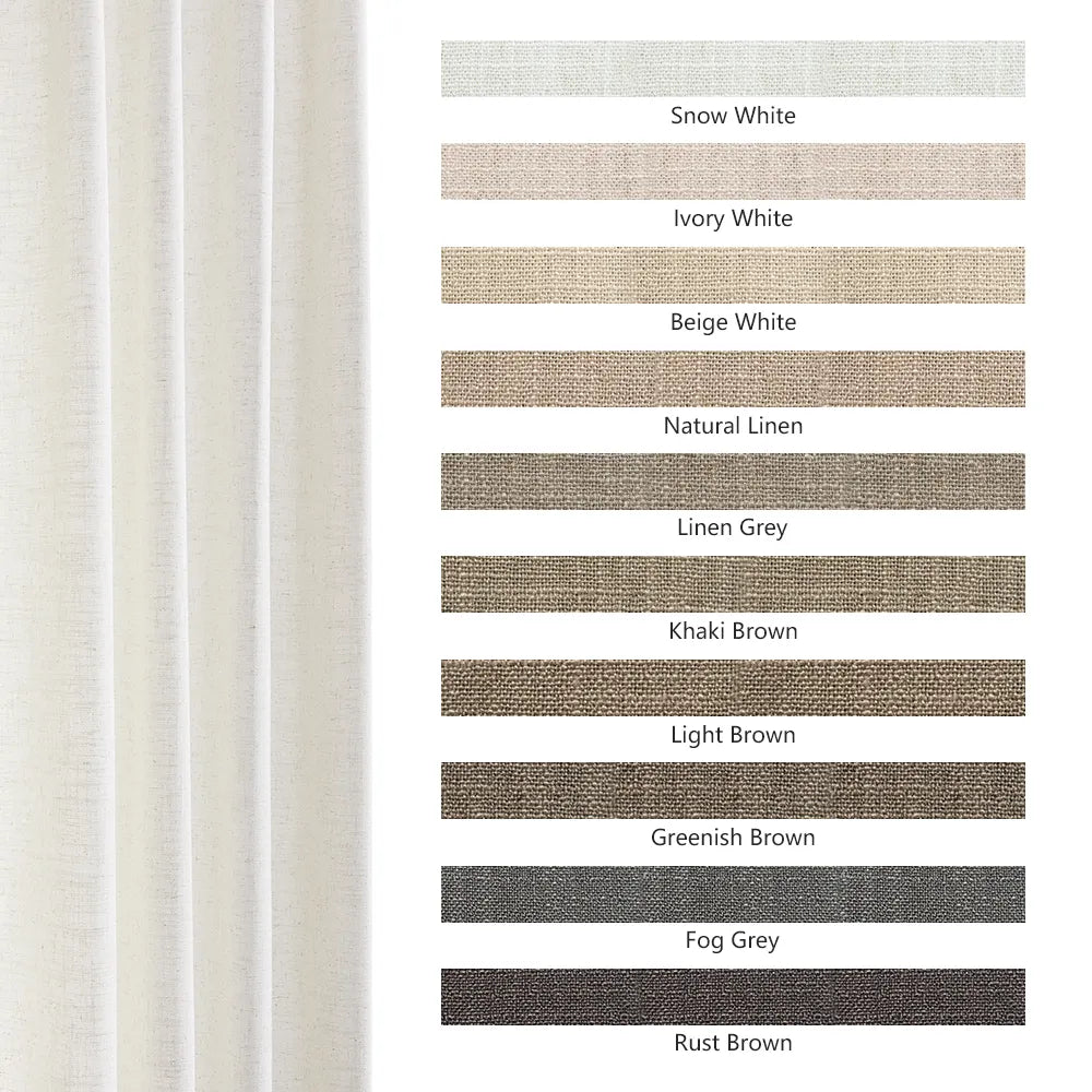 Arabella Linen Blend Cafe Curtains