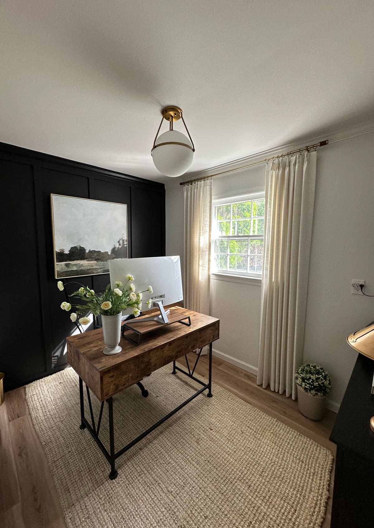 Arabella – Linen Curtains in Office Decor