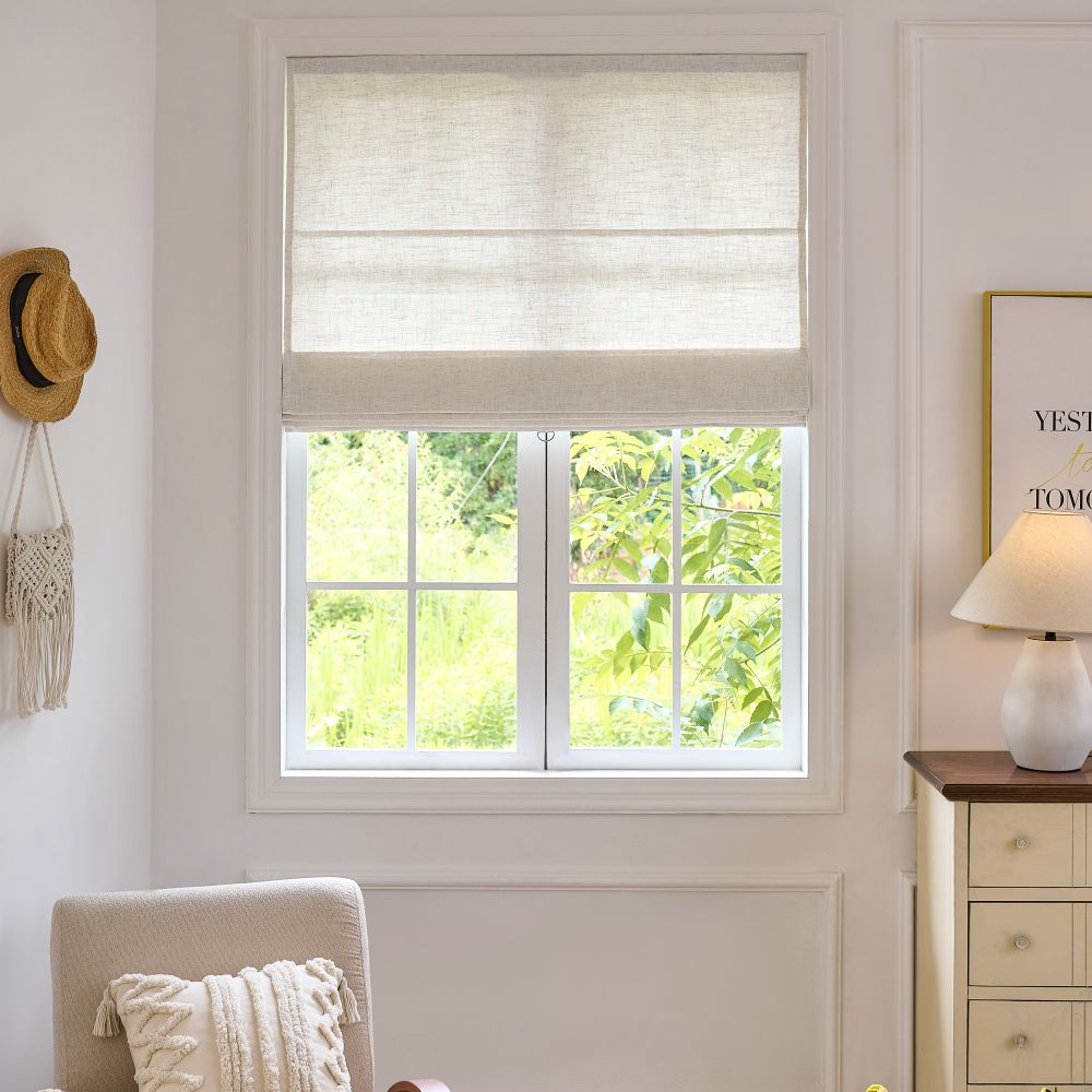 Arabella Light Linen Roman Shade
