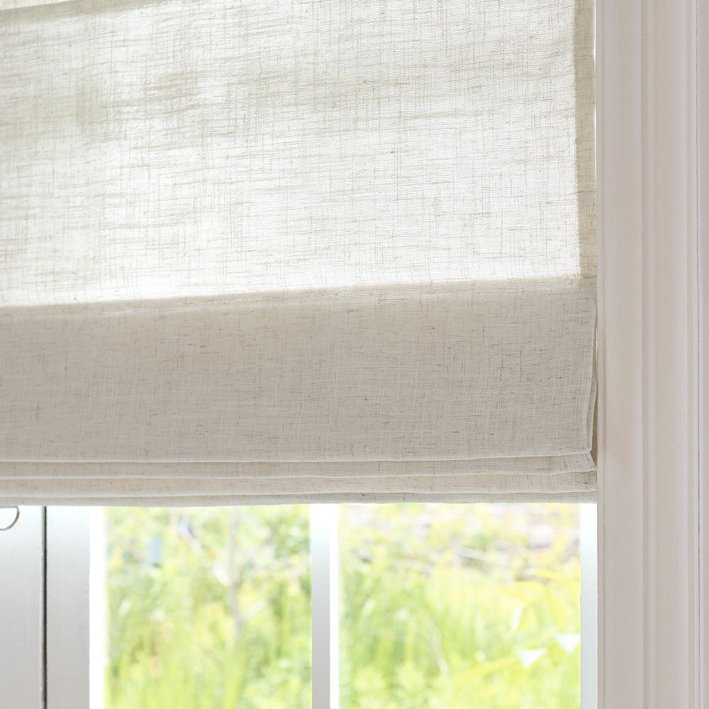 Arabella Light Linen Roman Shade