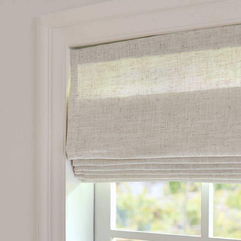 Arabella Light Linen Roman Shade