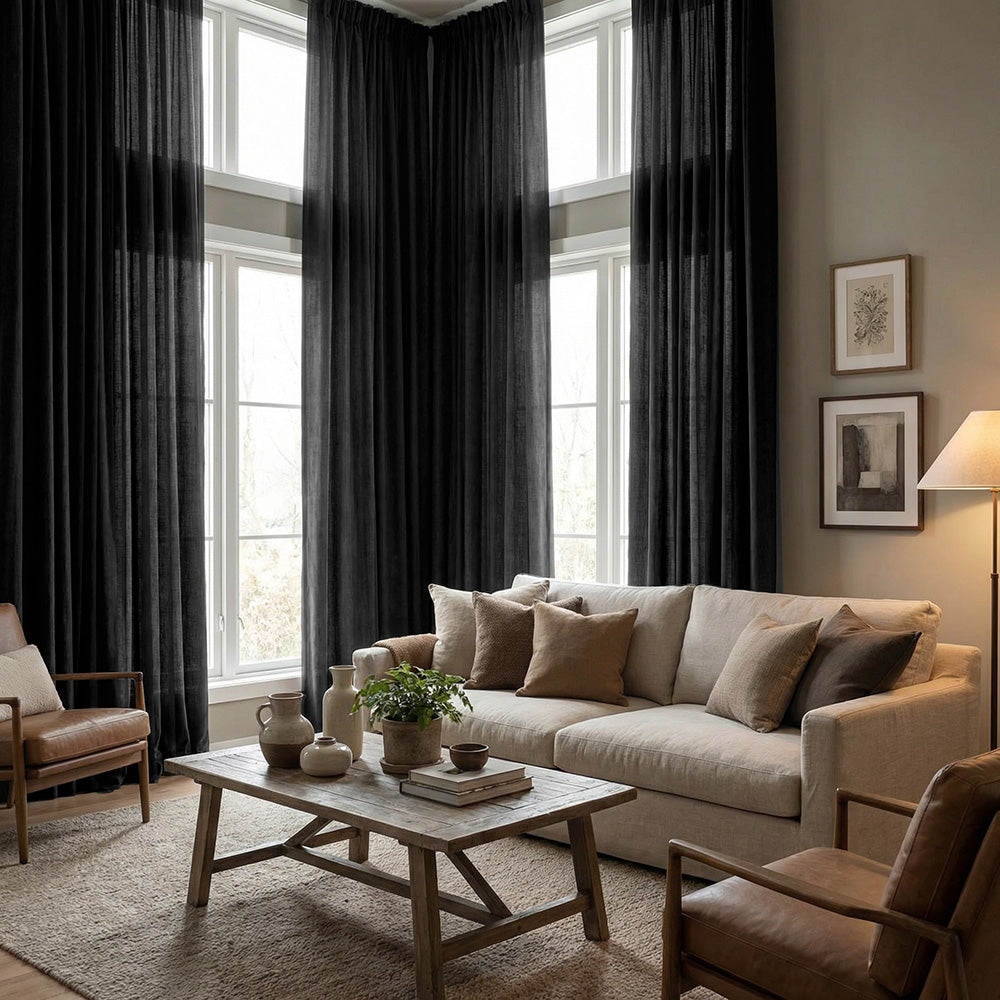 Arabella Classic Linen Blend Curtains