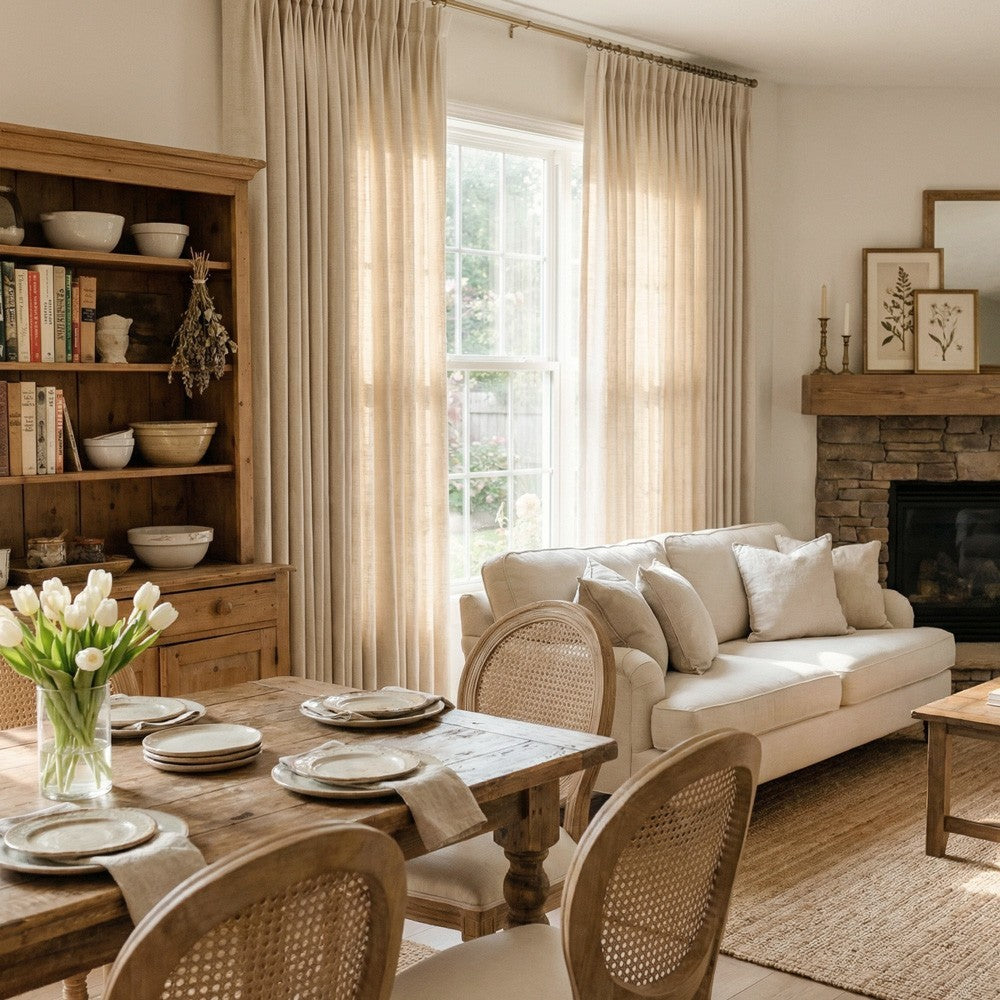 Arabella Classic Linen Blend Curtains