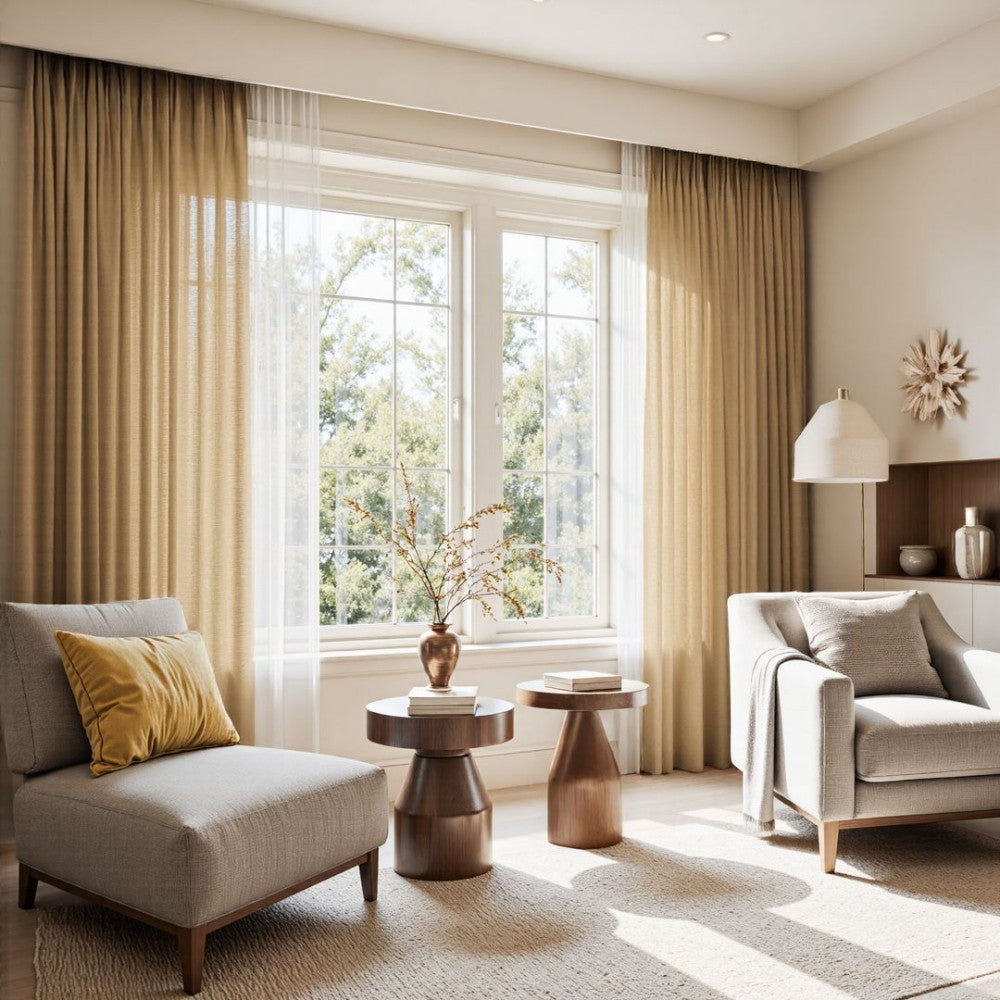 Arabella Classic Linen Blend Curtains