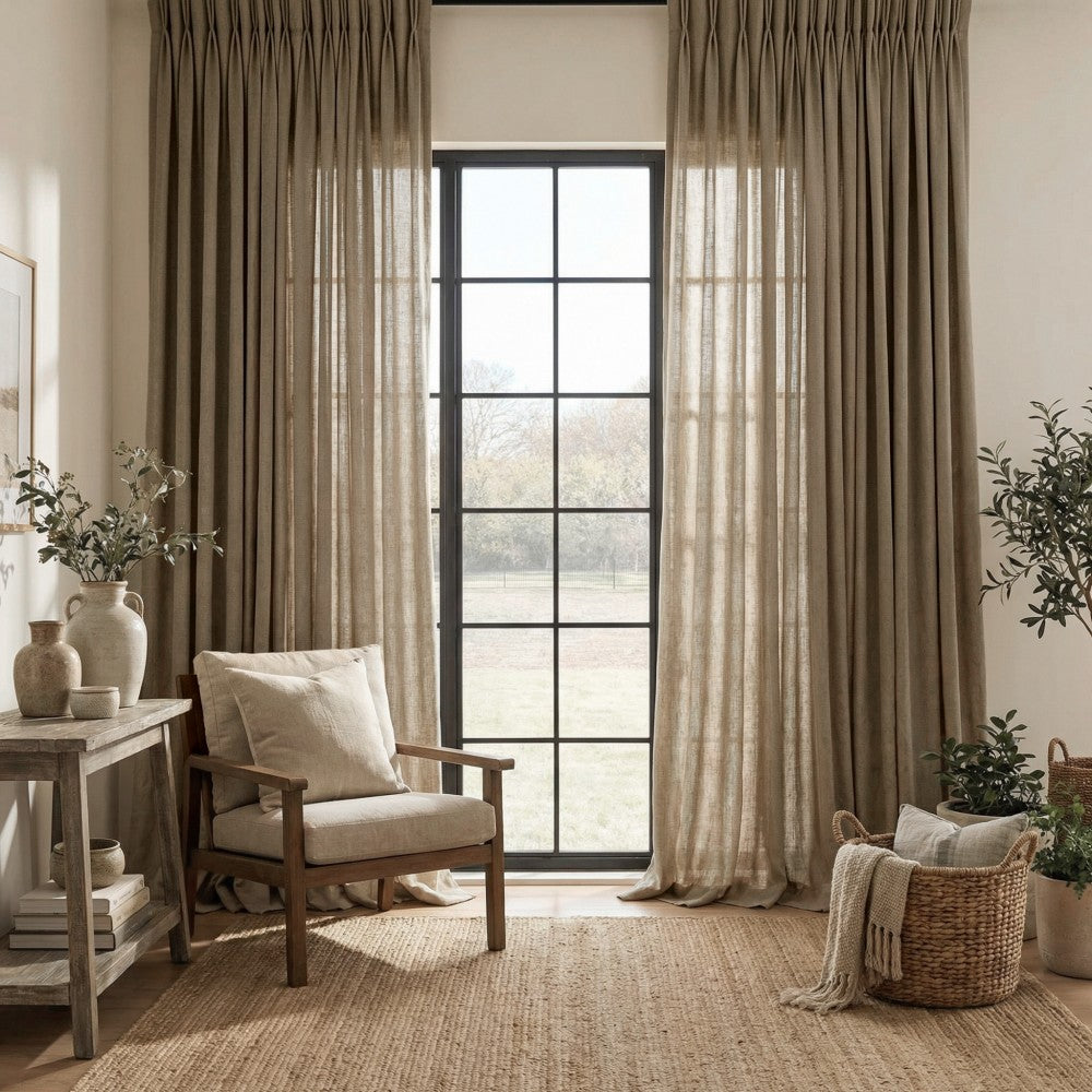 Arabella Classic Linen Blend Curtains