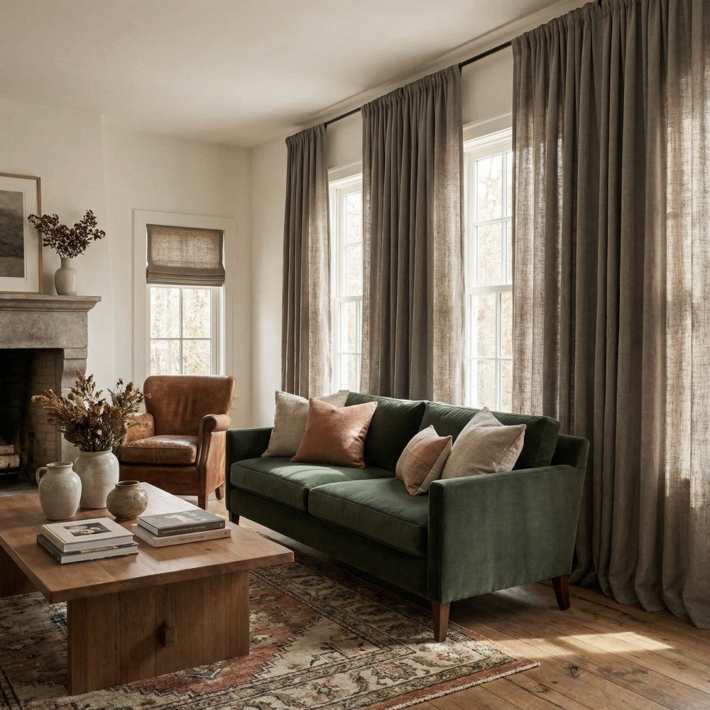 Arabella Classic Linen Blend Curtains
