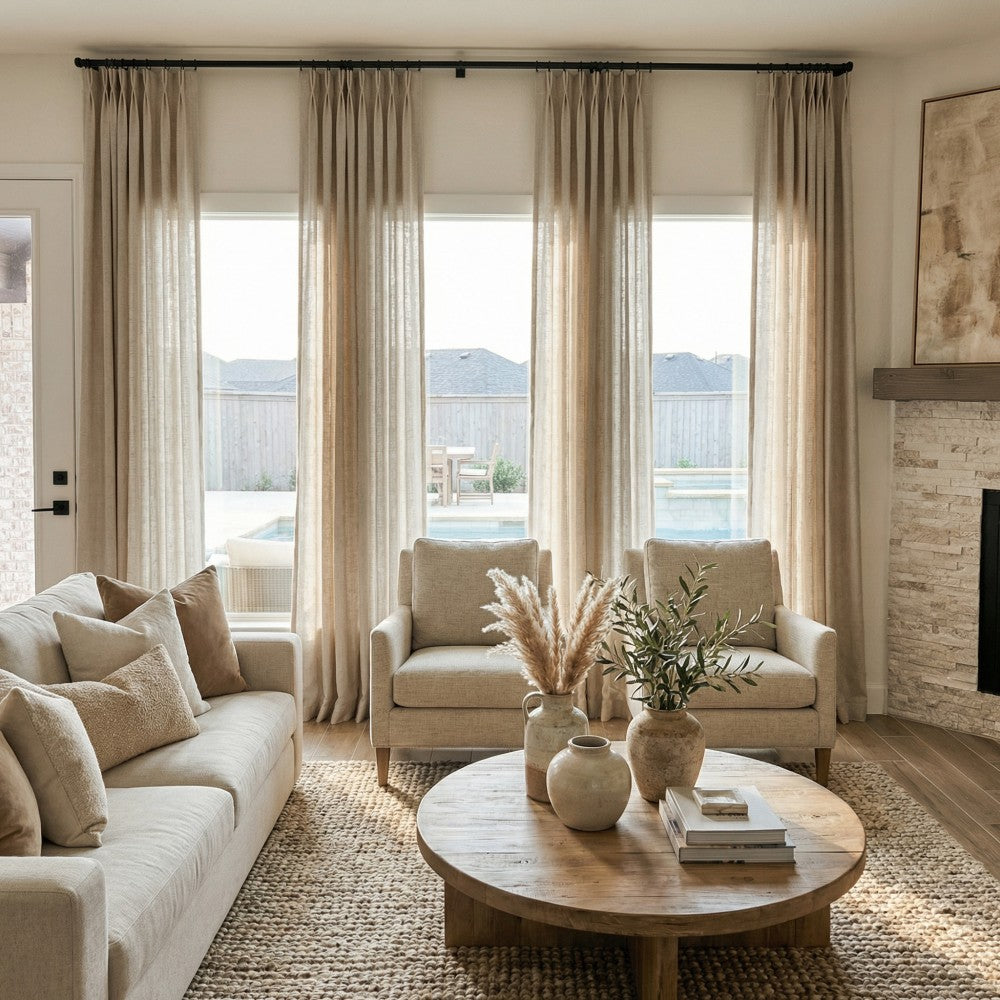 Arabella Classic Linen Blend Curtains