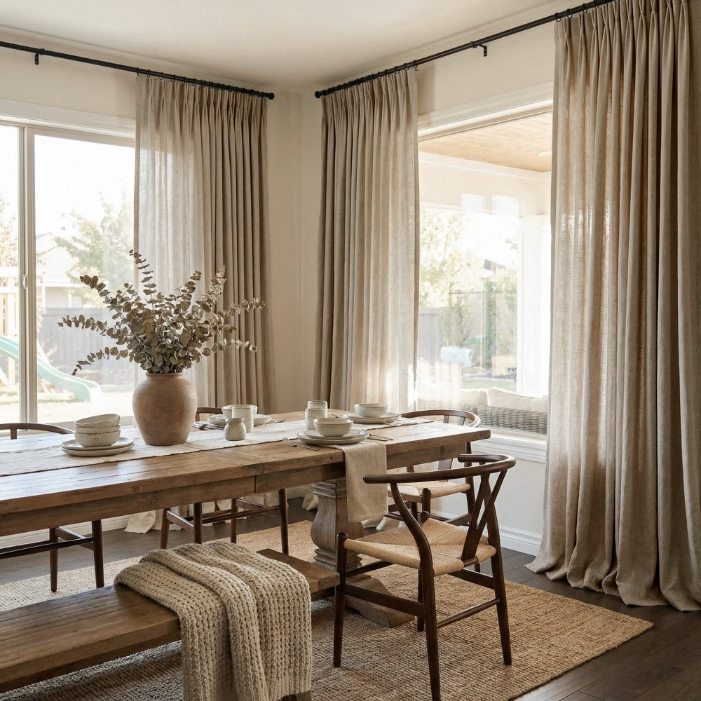 Arabella Classic Linen Blend Curtains