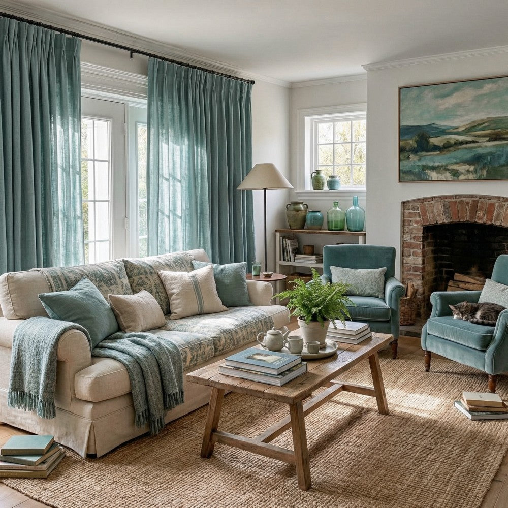 Arabella Classic Linen Blend Curtains