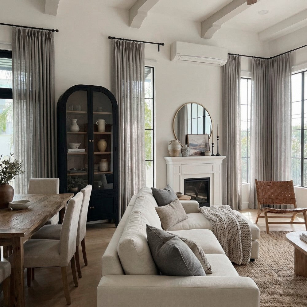 Arabella Classic Linen Blend Curtains