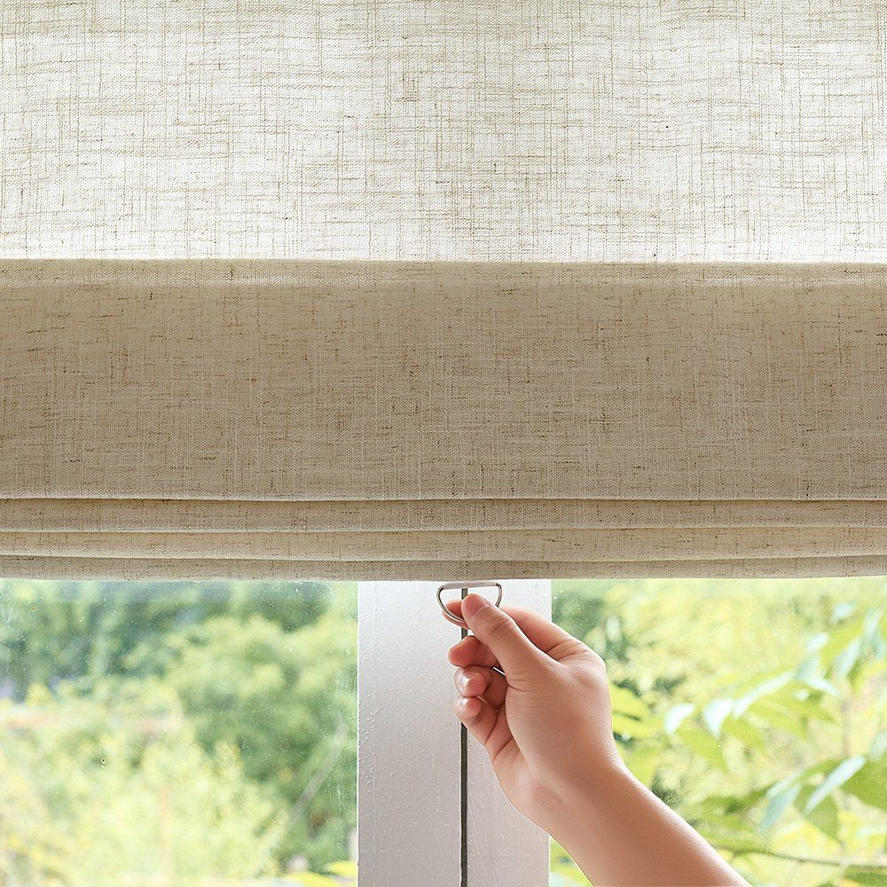 Arabella Light Linen Roman Shade