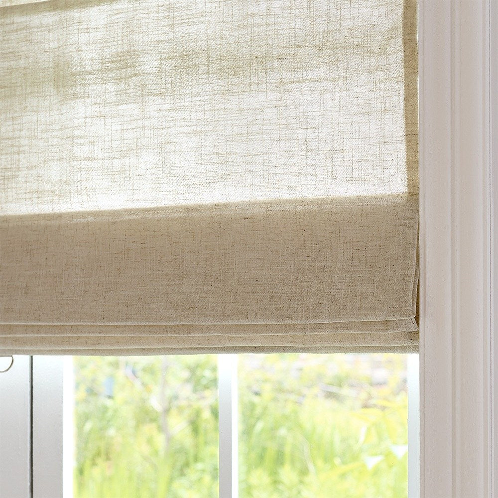 Arabella Light Linen Roman Shade