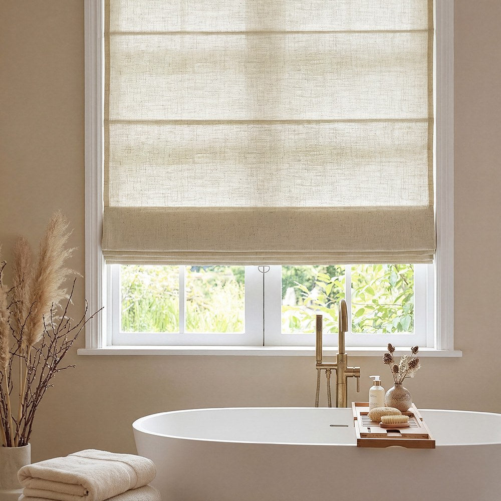 Arabella Light Linen Roman Shade