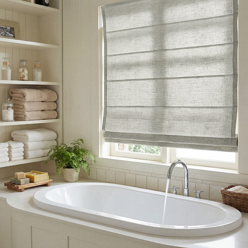 Arabella Light Linen Roman Shade